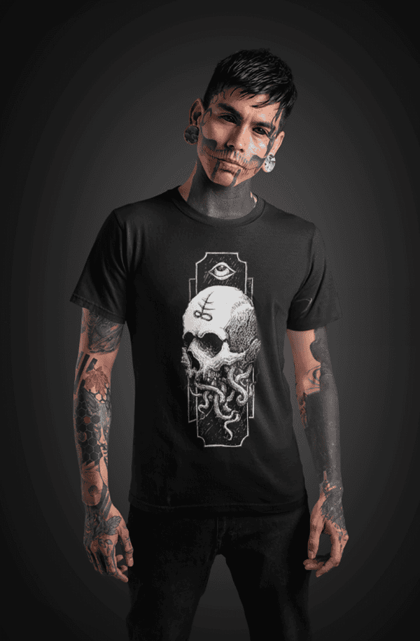 Dark Arts Cthulhu Skull Men's T-Shirt